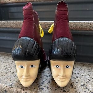 Irregular Choice Unique ELVIS Heart Break Lace-up Platform Music Boots Size 38